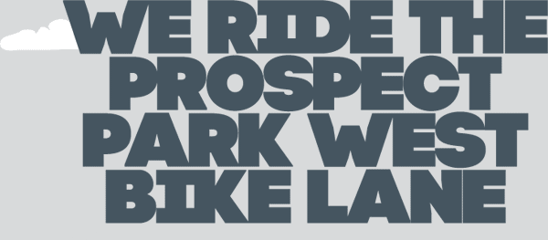 we ride the prospect park west bike lane